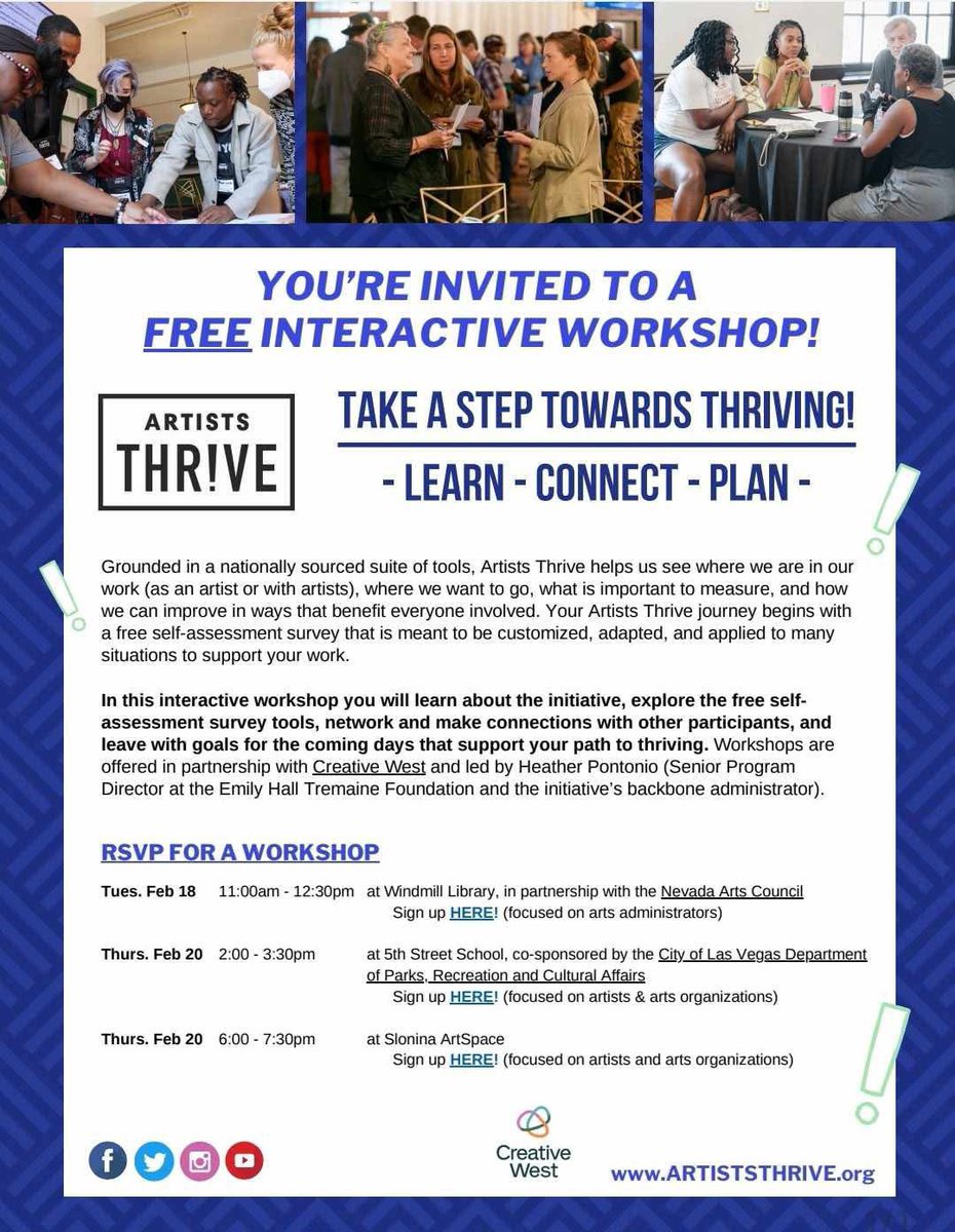 There are many free resources this organization offers online for artists. Basically these workshops are just to introduce local creatives to what they offer.