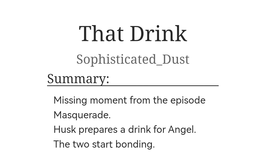 #huskerdustweek2025 
<a href="/Huskerdust_Week/">Huskerdust Week 2025</a> 

Day 6: Bond. 
You can read my oneshot here:
archiveofourown.org/works/63071197 
Unfortunately, this is my last story for this year's  Huskerdust week, but I really wanna thank everybody from the bottom of my heart for the appreciation ❤️

Enjoy it!