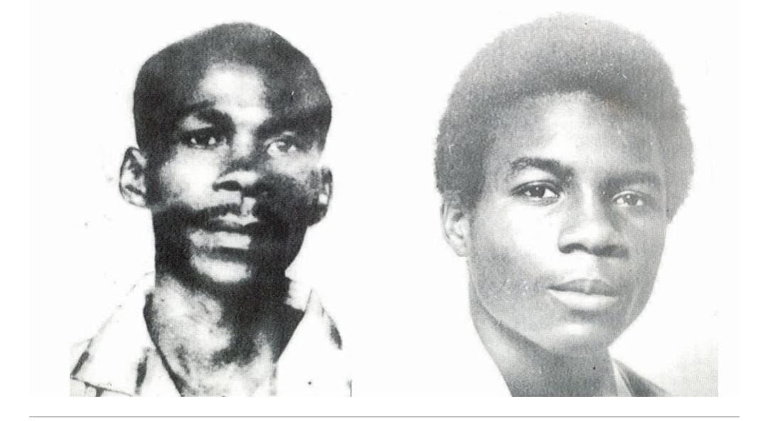 KhsMag's tweet photo. Sonjé 
Il y a 51 ans le massacre de Chalvet. 
Le 14 février 1974 en Martinique : l’Etat Français tue des ouvriers agricoles en grève.
Ils luttaient aux côtés des autres ouvriers, pour l’augmentation des salaires et l’amélioration des conditions de travail.
Ces deux ouvriers 👇🏾 https://t.co/50hTEi9FlB