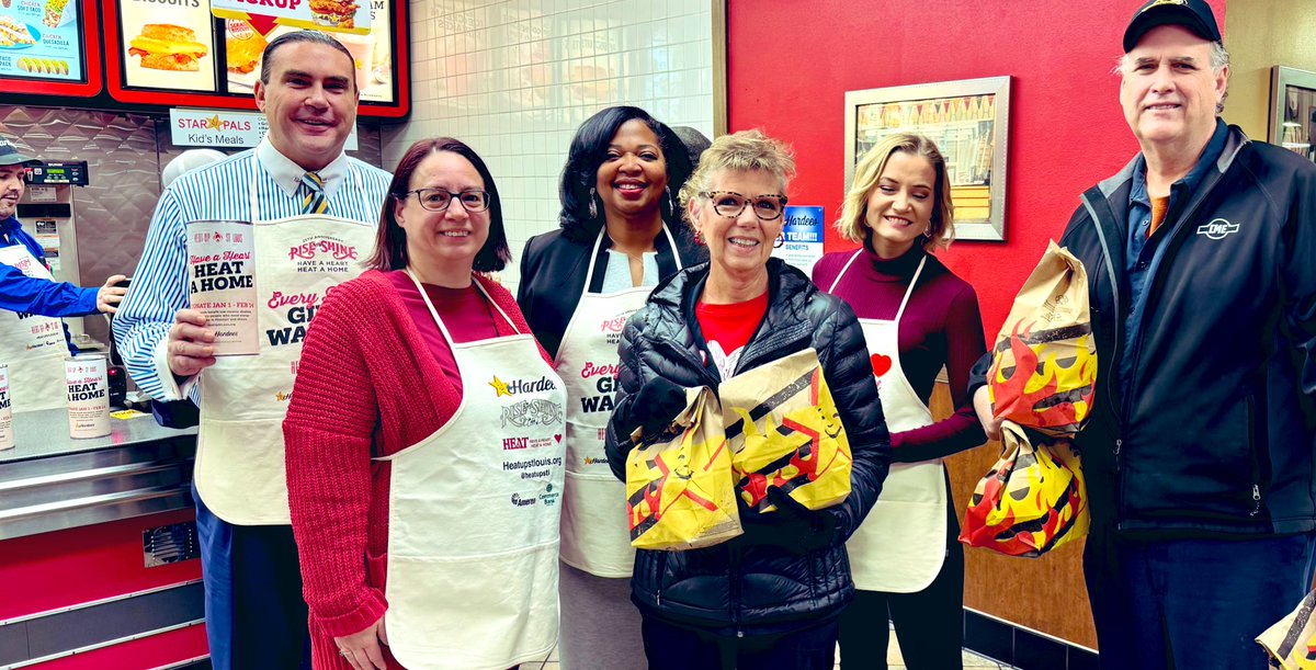 HeatUpSTL's tweet photo. @KMOV &amp; @leahwx4 let the sunshine in with good news @Hardees 25th annual Rise and Shine for Heat benefit. You can still drop-off dough thru Monday in canisters or Round-Up your meals. You can also make a check out to Heat-Up St. Louis and give to @CommerceBank teller or online!❤️ https://t.co/Fo70JFdkpV