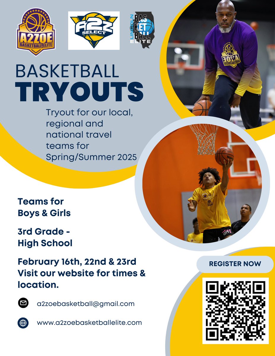 Looking for an AAU basketball team? Tryouts for A2ZOE Basketball Elite are happening Feb. 22nd &amp; 23rd at St. Edward HS! Boys &amp; girls, 3rd grade through high school—don’t miss out! Register now: a2zoebasketballelite.com/Default.aspx?t… #AAUBasketball #Tryouts #Hoops