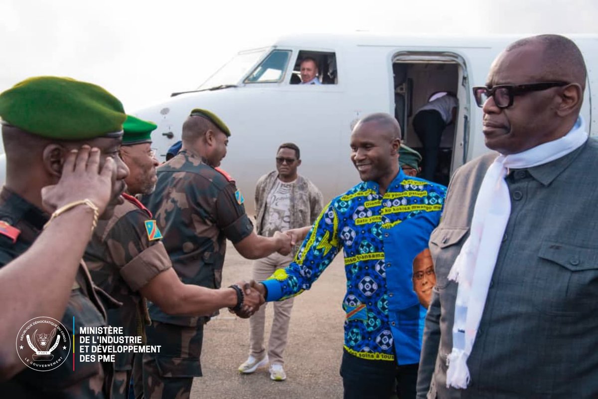 MinIndPME2's tweet photo. ÉVALUATION DE LA SITUATION SÉCURITAIRE ET HUMANITAIRE EN #ITURI : Leurs Excellences @LouisWKabamba Ministre de l’Industrie et du Développement des PME, et Samuel ADUBANGU, Vice-Ministre de la Défense, séjournent à #Bunia depuis l’après-midi du Vendredi 14 février 2025.

#Defence #RDC #Securite