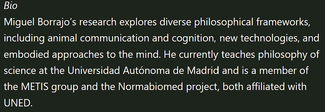 👋🏽Next Tuesday, February 25, at 11:30 (CET), join us at the METIS seminar for the talk by Miguel Borrajo (UAM) on “AI, cetacean communication, and the limits of philosophical observation.” More info here ➡️ blogs.uned.es/metis/seminar/…