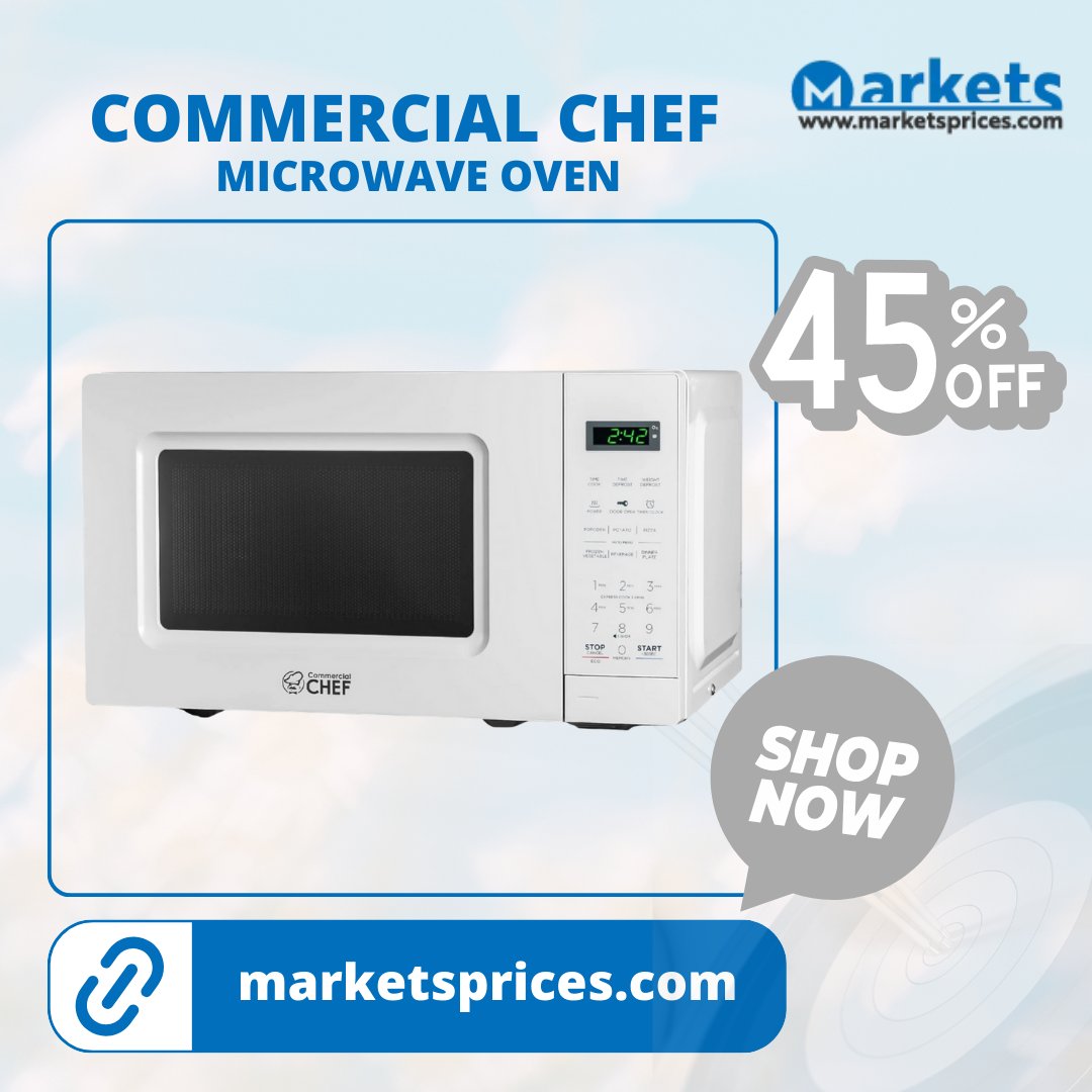 marketsprices12's tweet image. COMMERCIAL CHEF 0.7 Cu Ft Microwave    

 👉Shop here: marketsprices.com/product/commer…

#CommercialChef #MicrowaveOven #CompactMicrowave #KitchenEssentials 
#OfficeAppliances #HomeEssentials #Amazon #Walmart #BestBuy #viral #fypシ