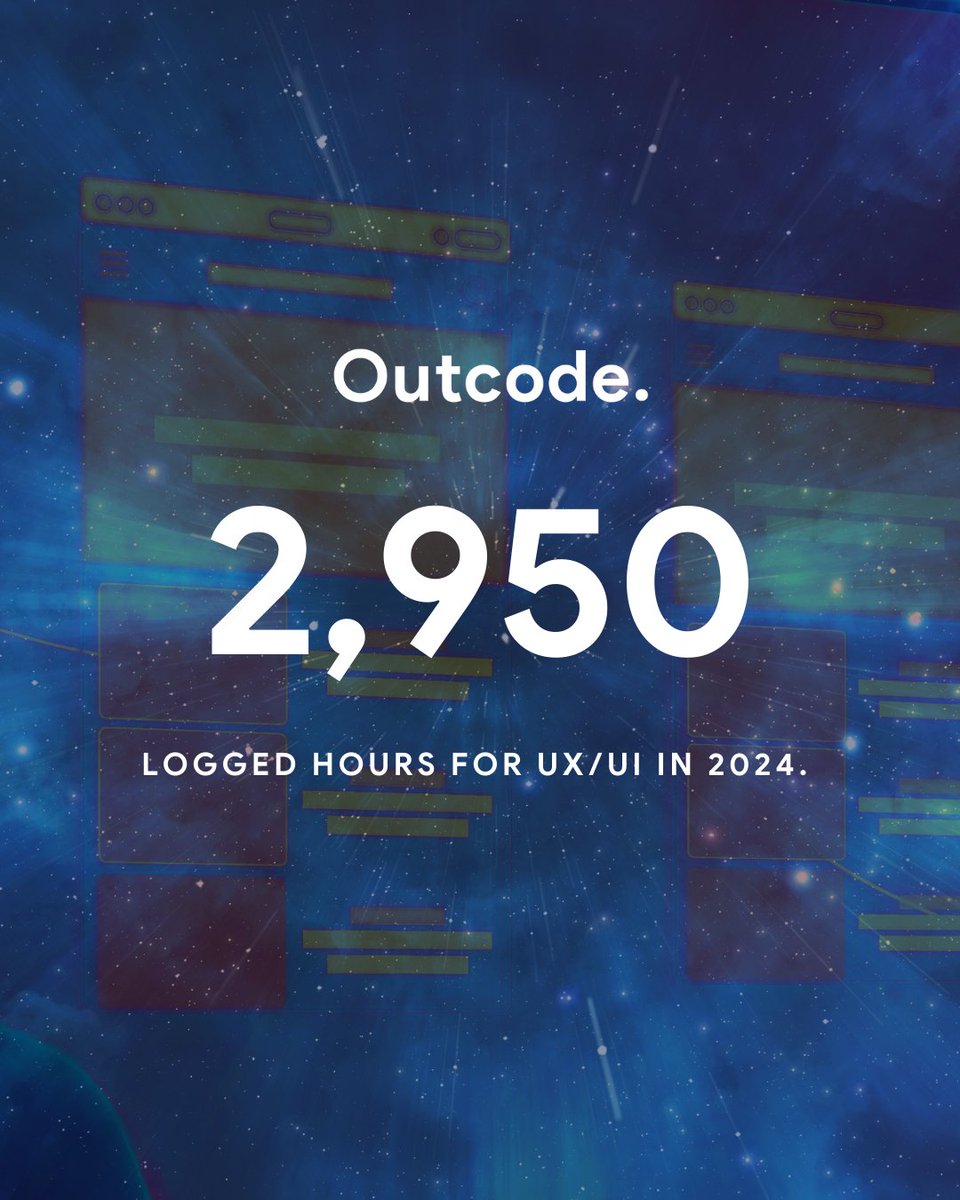 OutCodeSoftware's tweet image. Our team has dedicated 2,950 hours to creating stunning visuals that elevate brands and captivate users. From UX/UI to brand identity, we bring ideas to life with creativity and precision. 💡🌟
#DesignExcellence #OutcodeSoftware #CreativeInnovation #UXUIDesign #Branding