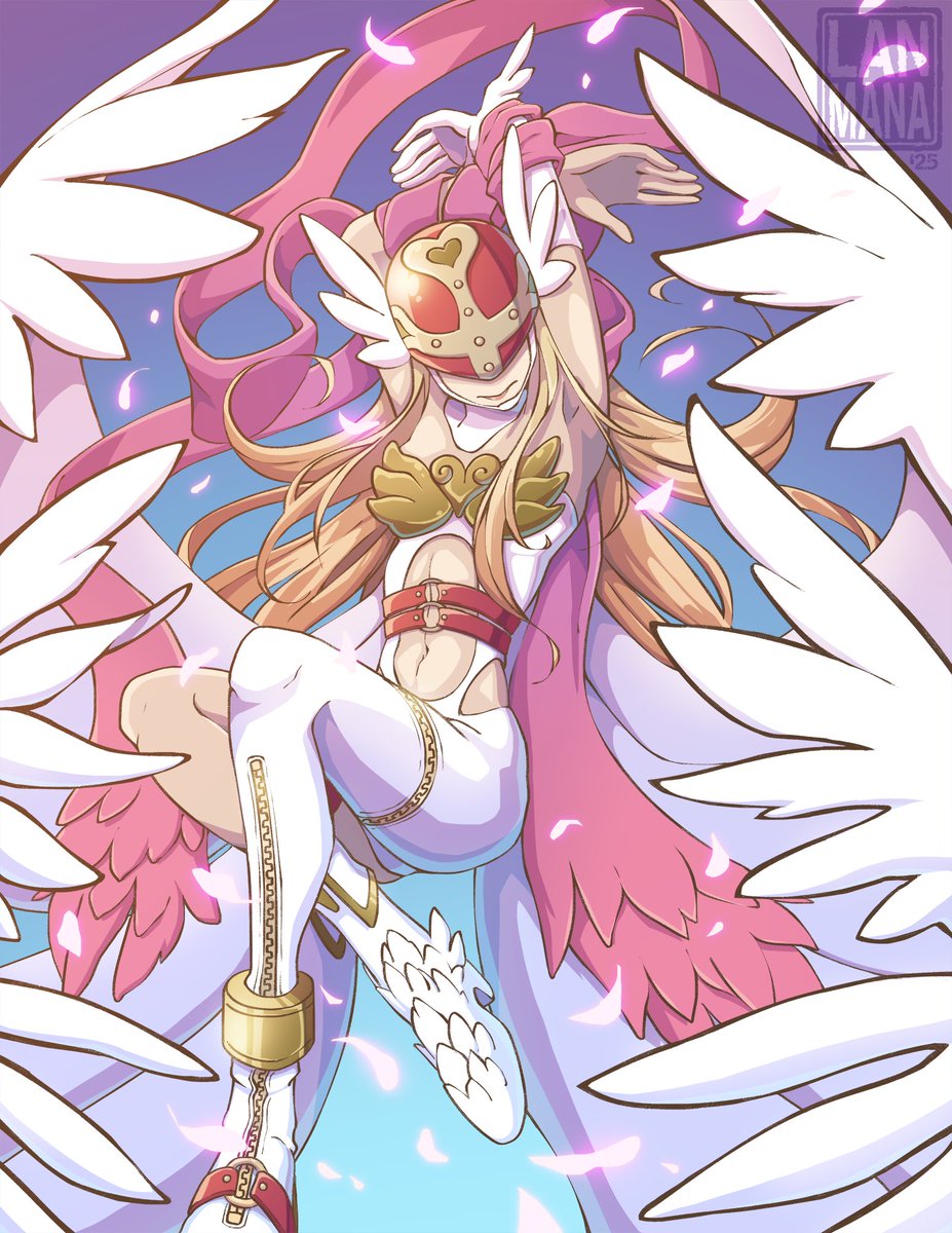 Happy Valentine's Day! I felt like doing a Valentine's-themed Angewomon. ^^