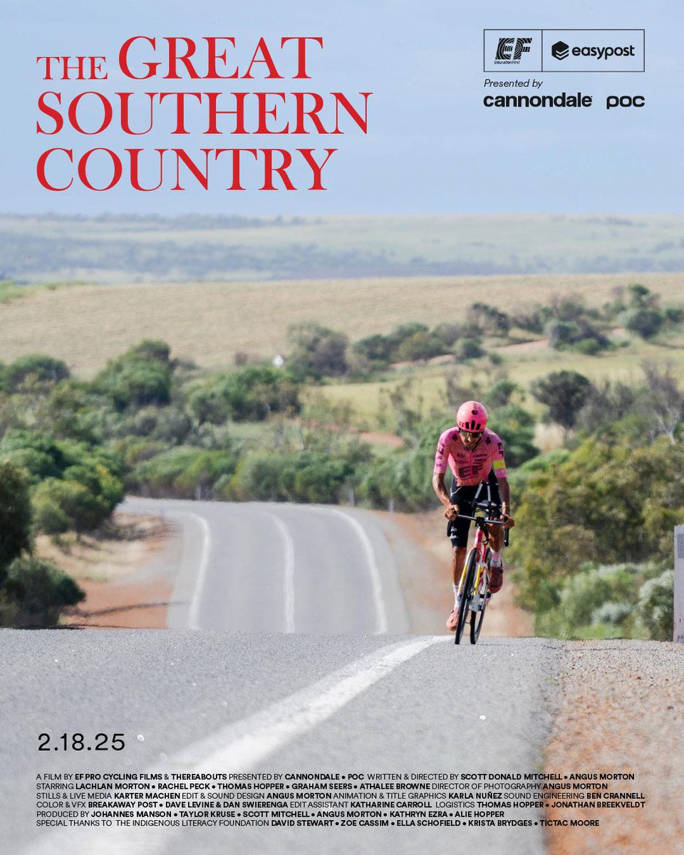 The Great Southern Country. Coming February 18th. Only on the EF Pro Cycling YouTube.  

Subscribe now: youtube.com/@EFProCycling
