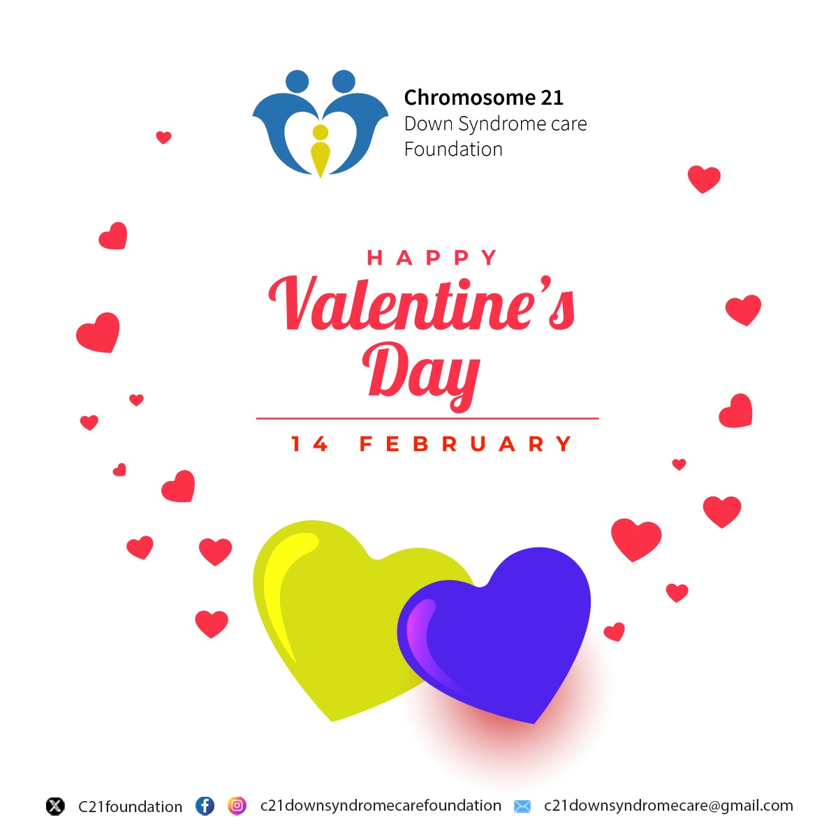 C21foundation's tweet photo. Happy Valentine's Day to our amazing friends💙💛

#DownSyndrome #UNICEF #downsyndromengo #WHO https://t.co/f54fin9AZY