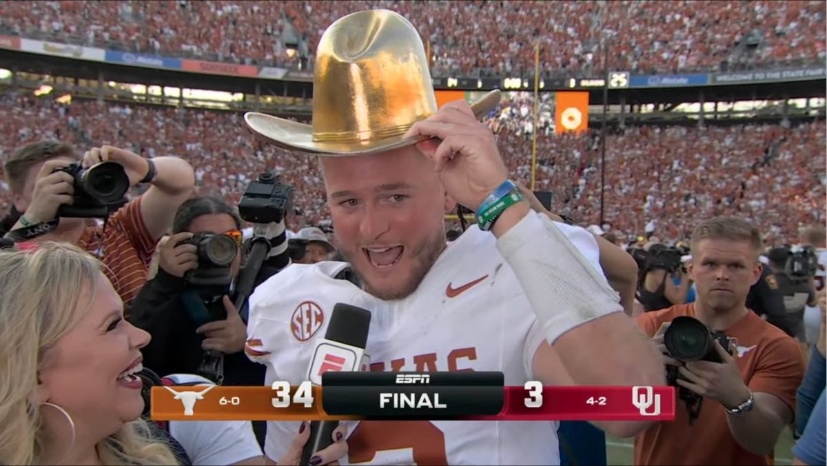 Roses are Red
Violets are Blue 
A&amp;M couldn’t find the endzone vs Texas
And neither could OU