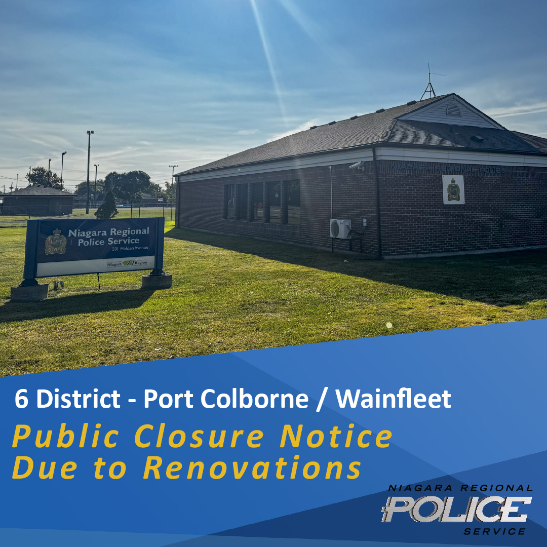NRPS (@niagregpolice) on Twitter photo As of February 18, our <a href="/6Nrps/">6DistrictNRPS</a> – Port Colborne/Wainfleet Station will be closed to the public for accessibility renovations.
We anticipate the closure will last 60 days.
Police Checks are still available through our other districts & online. We apologize for any inconvenience. As of February 18, our <a href="/6Nrps/">6DistrictNRPS</a> – Port Colborne/Wainfleet Station will be closed to the public for accessibility renovations.
We anticipate the closure will last 60 days.
Police Checks are still available through our other districts & online. We apologize for any inconvenience.