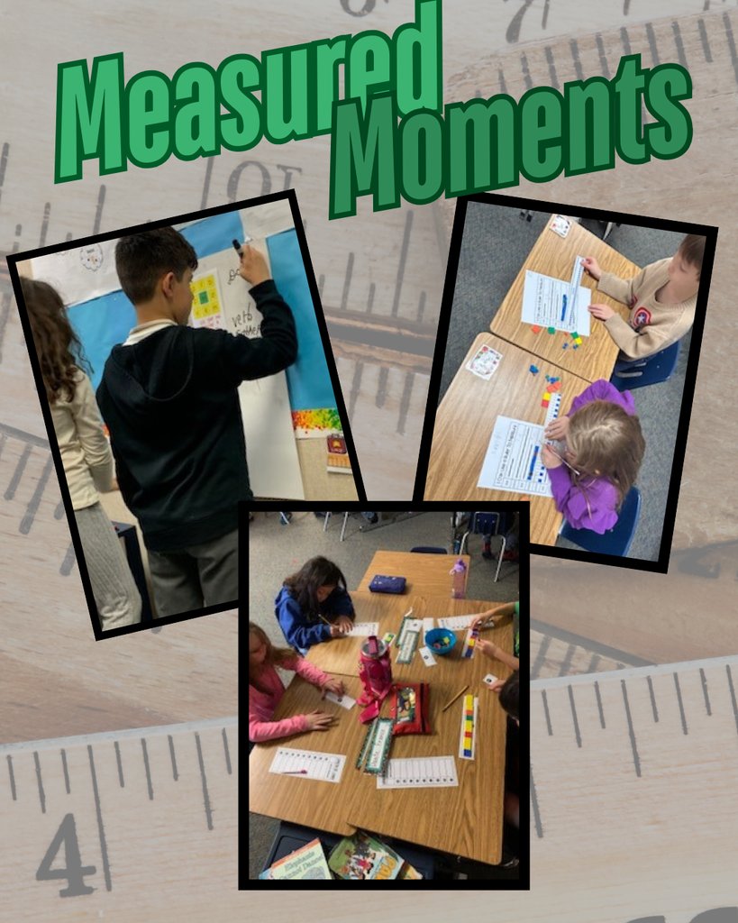 Our 2nd graders have had a productive week!  They've been exploring measurement, learning to measure with nonstandard units like tiles and mastering standard units using rulers!  And of course, they’ve been busy with some fun word work too!  Keep up the great work!