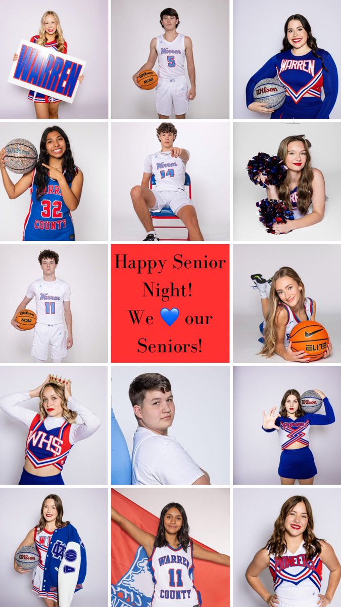 wcpioneers's tweet photo. It’s Game day and Senior Night! What better day to show our ❤️ for the class of 2025 senior basketball players and cheerleaders! Head out to #thedalt tonight as the Lady Pioneers and Pioneers face off in a border battle vs. Cannon Co! https://t.co/zm9OYLTYAT