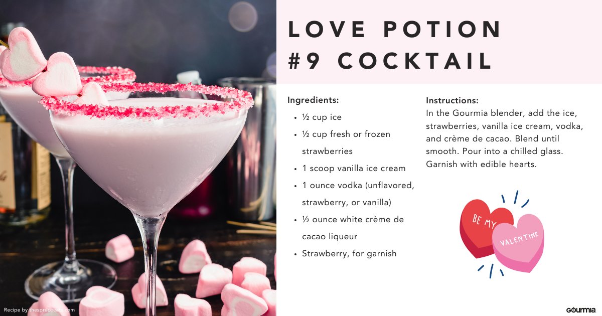 gourmia's tweet photo. If this Love Potion doesn’t make them fall for you, nothing will! 💕🍓 Blend up this magical Valentine’s cocktail in the Gourmia Blender—it’s sweet, enchanting, and totally irresistible. Side effects may include heart eyes! 😍🥂✨ #ValentinesDay | https://t.co/uxrRX8sstm https://t.co/ltSJok6b6x