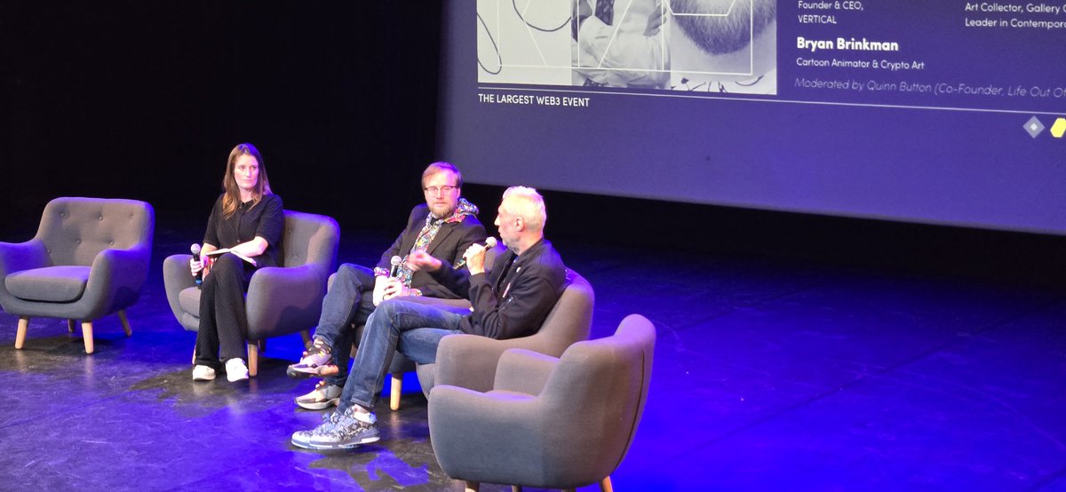 SlimiesNFT's tweet image. Day 2 at @nft_paris
Great ambiance.
Amazing talk by @bryanbrinkman and @mondoir about ART as a breath of fresh air amid so many memecoins and blockchain noise.
A huge ape wandering around stole the show.
New good friends and great connections.
Dope artwork created in real…