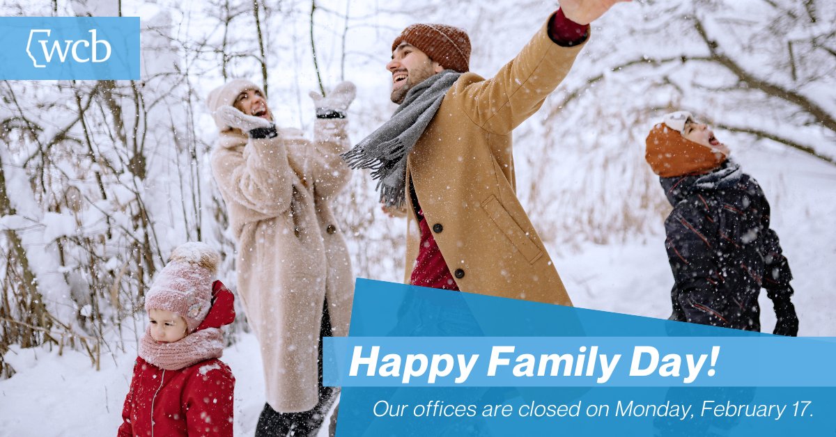 Happy Family Day, #Alberta! 🎉

We hope you can take some time this weekend to recharge &amp; enjoy a special day with your loved ones. 

Our offices are closed on Monday. We’ll be back on Tuesday.
 
#YYC #YEG