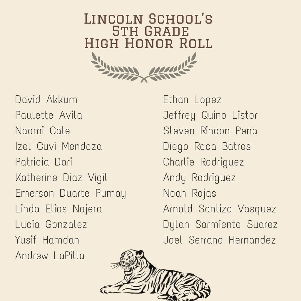 fairviewpsnj's tweet photo. We are beyond proud of our hardworking students who have earned a place on Lincoln School's High Honor Roll for the second marking period! https://t.co/25jpg5d8iX