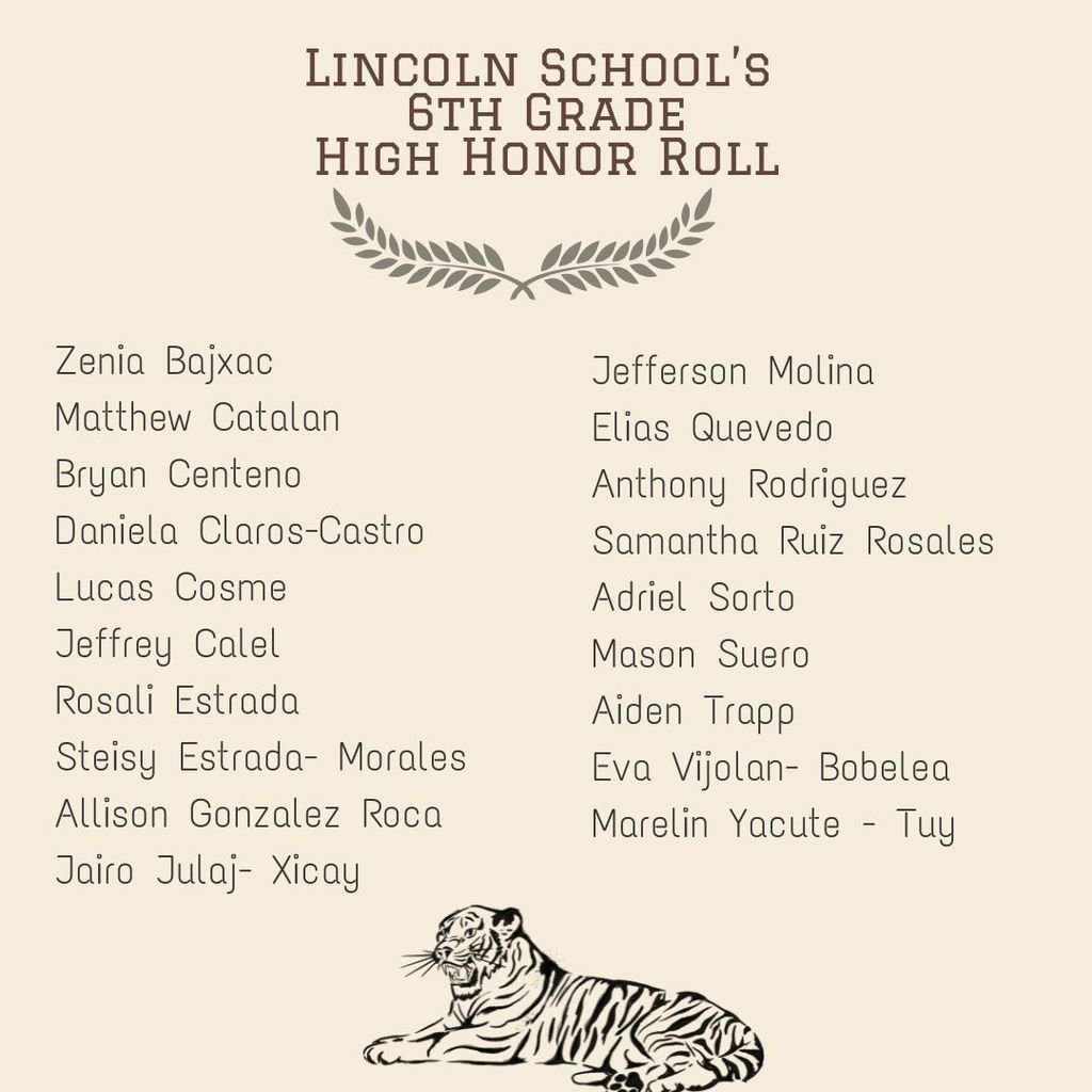 fairviewpsnj's tweet photo. We are beyond proud of our hardworking students who have earned a place on Lincoln School's High Honor Roll for the second marking period! https://t.co/25jpg5d8iX