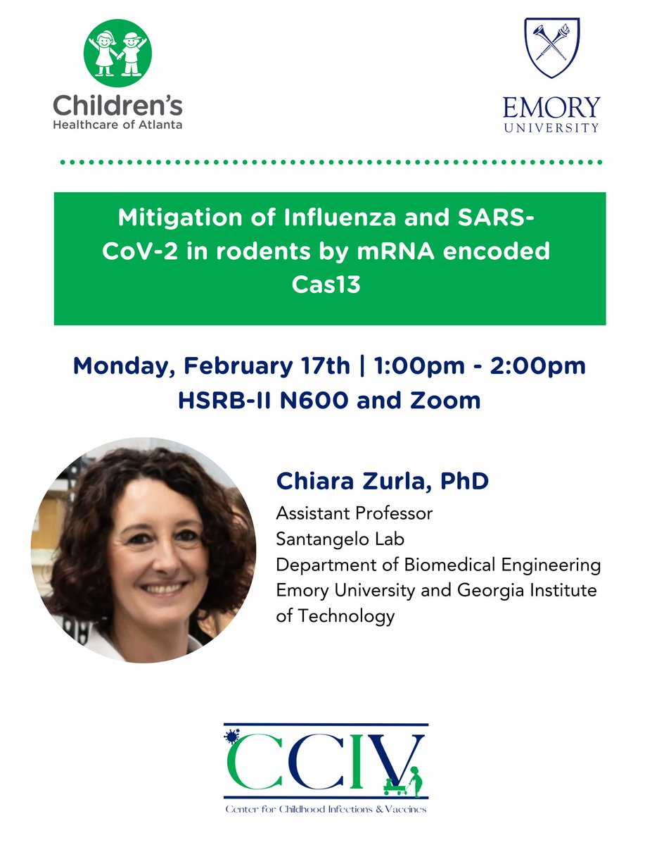 Join us Monday, February 17th, for the 4th  CCIV Seminar of the semester, featuring special guest Dr. Chiara Zurla, in HSRB-II N600 or Zoom zoom.us/j/92049096469, from 1:00pm-2:00pm.