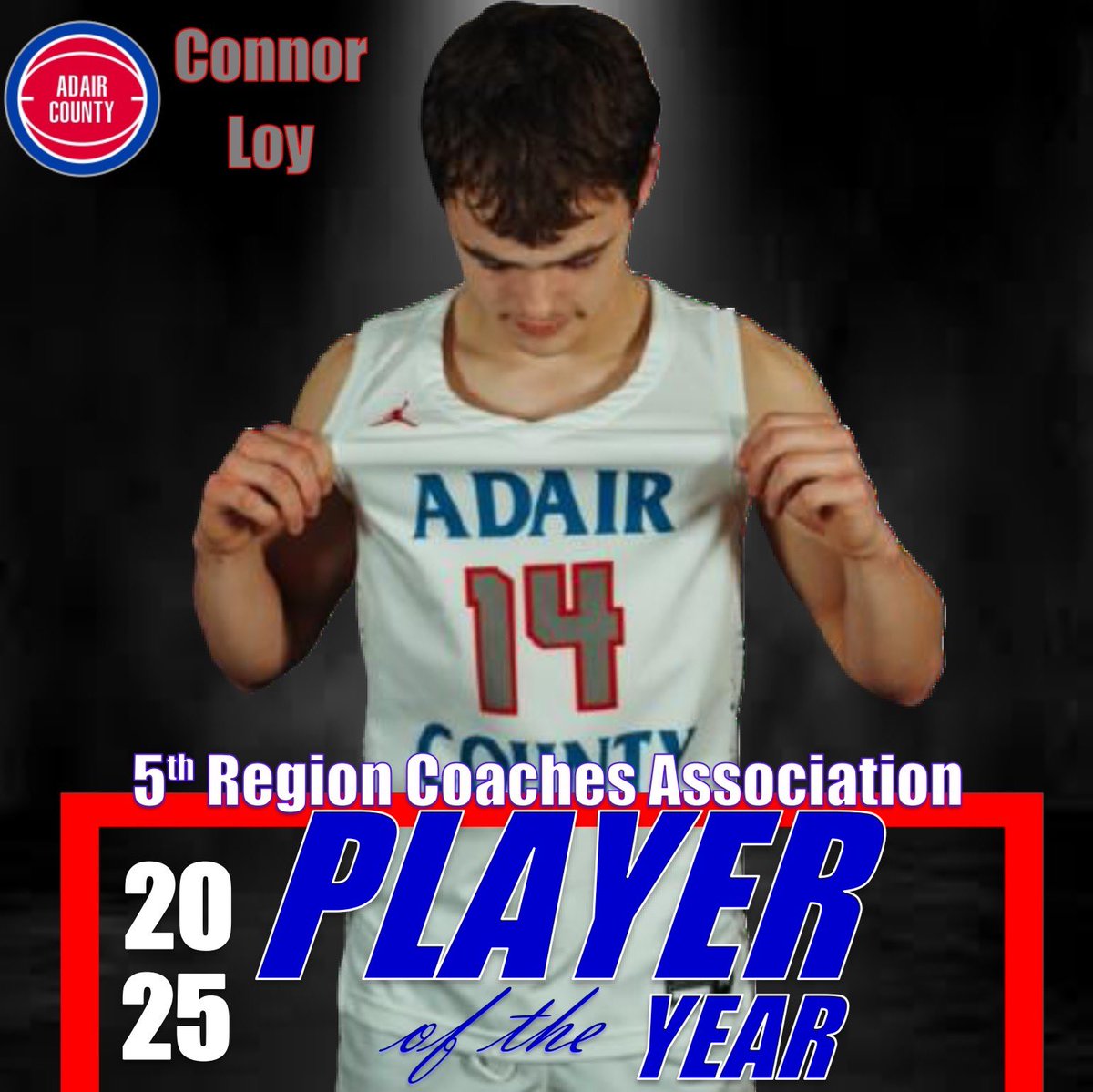 Connor Loy was named 5th region coaches association player of the year this afternoon as voted in by coaches.