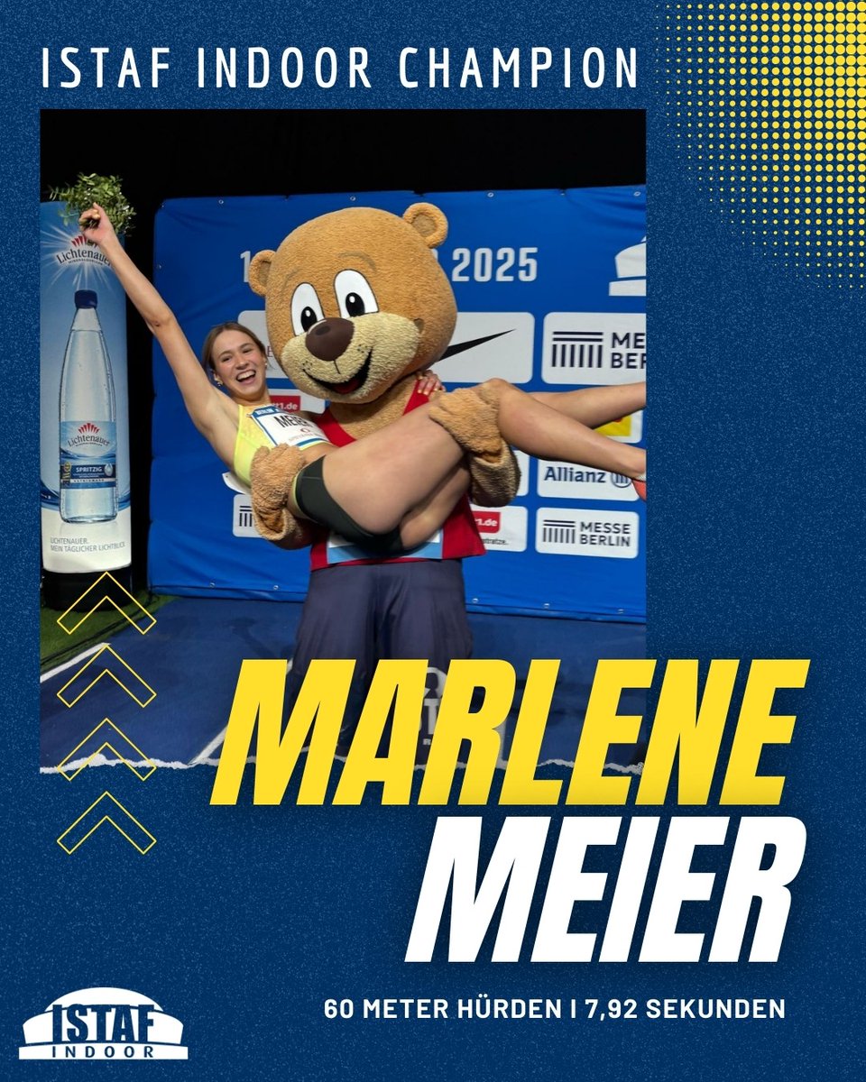 ISTAF INDOOR Berlin
Women - 60 m Hurdles
1. Marlene Meier 🇩🇪 7,92 sec (PB)
2. Rosina Schneider 🇩🇪 8,01 sec 
3. Anna Toth 🇭🇺 8,03 sec
#istafindoor #istaf #weltklasseleichtathletik #leichtathletik #trackandfield #athletics