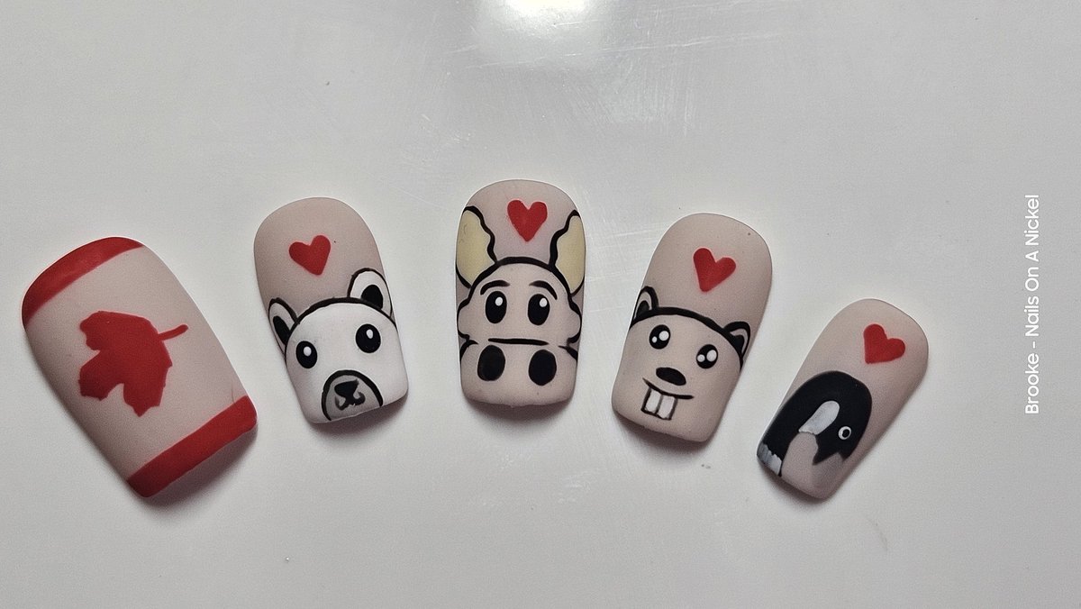 Final set for Canadian Love collection, on the website tomorrow! nailsonanickel.ca