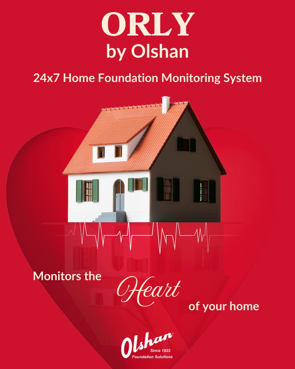 Your home’s foundation is its heart, and ORLY by Olshan keeps it beating strong with 24x7 monitoring. 🏡❤️ Stay ahead of foundation issues and protect what matters most.

🔗 Learn more: olshanfoundation.com/services/found…