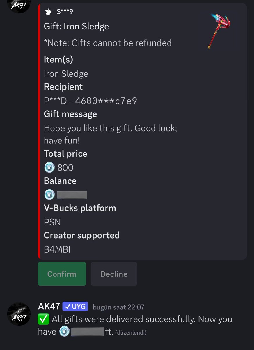 sent a friend the iron man pickaxe with code “B4MBI” <a href="/mrs_frezee/">Asuna 🦌❄️</a> 🤍