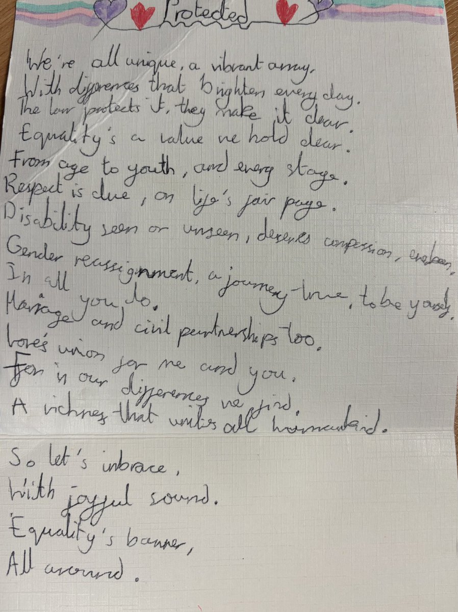 Simon (@sd_mart1) on Twitter photo One of our pupils shared a poem she wrote at home inspired by our Protected Characteristics focus for this half term’s assemblies. What better way to end a half term?<a href="/ExceedLP/">Exceed Learning Partnership</a> <a href="/AcademyWillow/">Willow Primary School</a> <a href="/nj13/">NicholaJ</a> <a href="/SumnerDavina/">Davina Sumner</a> One of our pupils shared a poem she wrote at home inspired by our Protected Characteristics focus for this half term’s assemblies. What better way to end a half term?<a href="/ExceedLP/">Exceed Learning Partnership</a> <a href="/AcademyWillow/">Willow Primary School</a> <a href="/nj13/">NicholaJ</a> <a href="/SumnerDavina/">Davina Sumner</a>