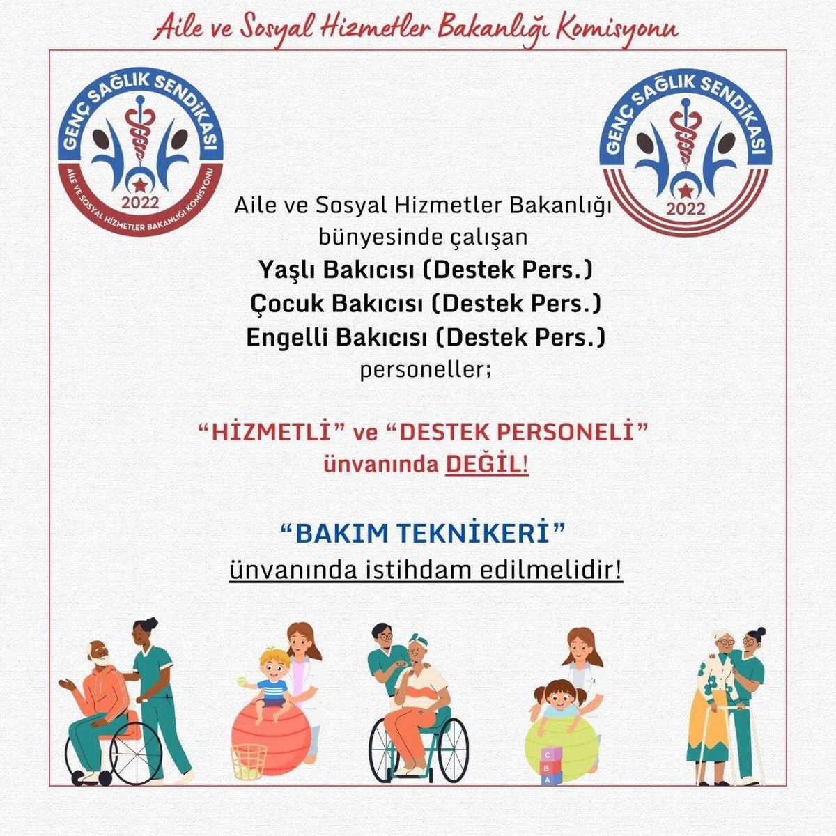 Atamaya başvurmak için nitelik olarak Sağlık Lisesi mezunu istenirken , atandıktan sonra kadroya geçince düz lise mezunu temizlik personelleriyle aynı kadroya (hizmetli) geçiriliyoruz. Vasıflı personel alıp vasıfsız kadroya geçirmek haksızlıktır. #haksızlık <a href="/tcailesosyal/">T.C. Aile ve Sosyal Hizmetler Bakanlığı</a>