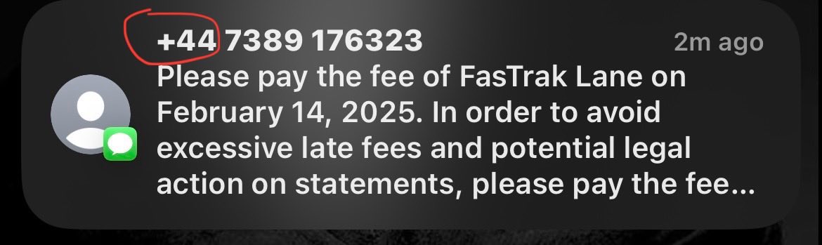 These scams have been going around now. Do NOT click on any link or respond! Delete them! The first one originated from the Philippines, the other from the UK. The country code for the US is +1. None of these agencies will contact you like this.