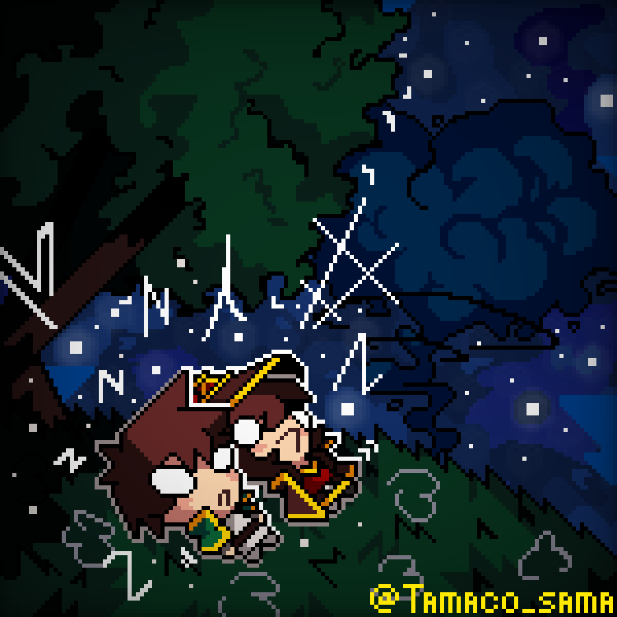Tamaco_Sama's tweet photo. Do u like the stars? (Happy Valentine's day!)
#Pixelart #Megumin #Kasuma #Konosuba https://t.co/wkt0wSlWNp