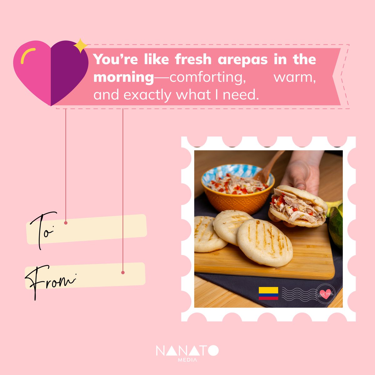 nanatomedia's tweet photo. Feliz San Valentín! 💕

We couldn’t resist giving you a little something special—a set of love notes with that Latino flair to send to your special someone. 🥰

Share the love today with words that feel like home. ❤️

 #ValentinesDay #LatinoLove #FelizSanValentin #SanValentin https://t.co/kmx6KM3qPl
