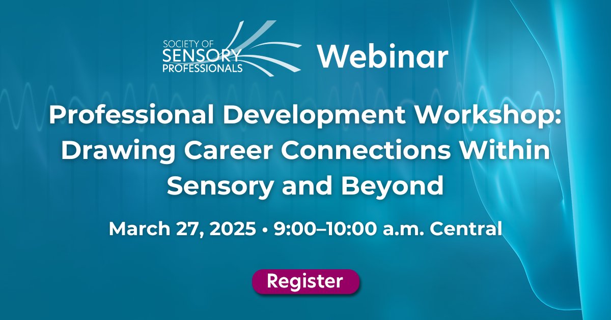 Registration is open! Join our webinar, "Drawing Career Connections Within Sensory and Beyond," on March 27 from 9 to 10 a.m. CT. Learn transferable skills from industry experts to enhance your career. 

Register: bit.ly/42Tk7a7  

#ProfessionalDevelopment #SSPWebinar