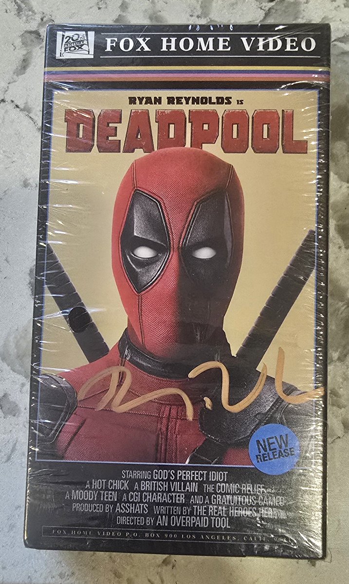 Only 100 of these VHS tapes were ever made and signed by Ryan Reynolds. So exited to have this in my hands. One more grail down on my bucket list.  <a href="/ComicsandCrypto/">Comics & Crypto</a>