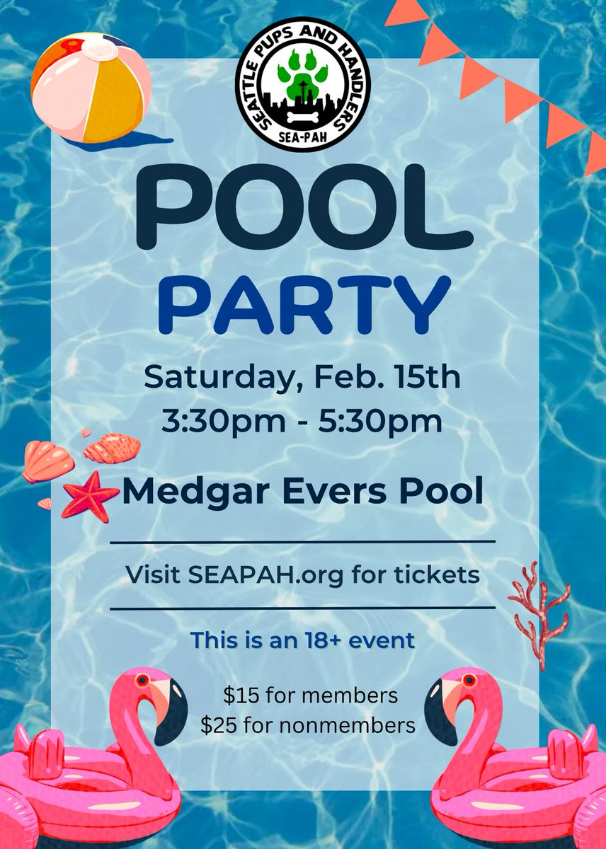 SEAPAH's tweet photo. Break out your water wings and get ready for the deep end, our pool party is tomorrow! A handful of tickets are left, so follow the link to get yours before they’re gone!

https://t.co/PrtnzcXvz9 https://t.co/aKl9GLkf13