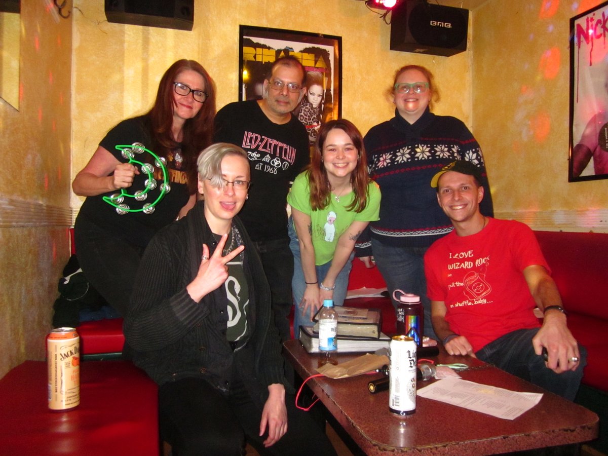 We had a great time at #HarryPotter karaoke!  Our members brought some songs that would feel right at home in a #wizardrock concert!