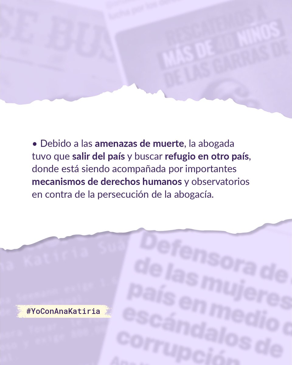 yoconanakatiria's tweet photo. Desafiar a un sistema de procuración de justicia que protege a hombres violentos y poderosos le trajo graves consecuencias a Ana Katiria Suárez, con más de 15 años litigando en defensa de mujeres y niñxs víctimas de violencia

¿Nos ayudas a viabilizar su caso?

#YoconAnaKatiria https://t.co/FKi2lvyVeW