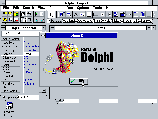 pikuma's tweet image. Today is 30 years since Delphi was launched, in February 14th of 1995.