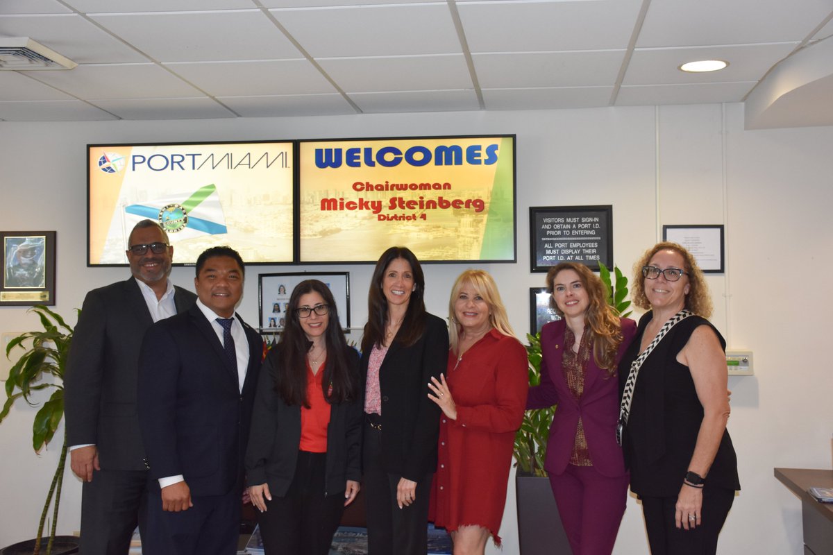 PortMiami (@portmiami) on Twitter photo This morning, PortMiami CEO & Director Hydi Webb welcomed District 4 Commissioner and Chairwoman of the Port & Resiliency Committee, <a href="/MickySteinberg/">Micky Steinberg</a>. 🤝
It’s always a pleasure welcoming our elected officials to #PortMiami. This morning, PortMiami CEO & Director Hydi Webb welcomed District 4 Commissioner and Chairwoman of the Port & Resiliency Committee, <a href="/MickySteinberg/">Micky Steinberg</a>. 🤝
It’s always a pleasure welcoming our elected officials to #PortMiami.