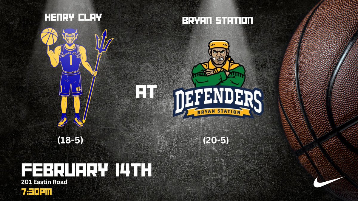 DISTRICT GAME DAY!!! Big 42nd District battle at Bryan Station tonight. Girl/Boy doubleheader! Girls @ 6. Boys @ 7:30.  

Game 24 
📅2/14 
🆚Bryan Station 
📍Bryan Station High School
🕢7:30
📺GLICOD - youtube.com/watch?v=_hvvm9…
🎟️Admission at door