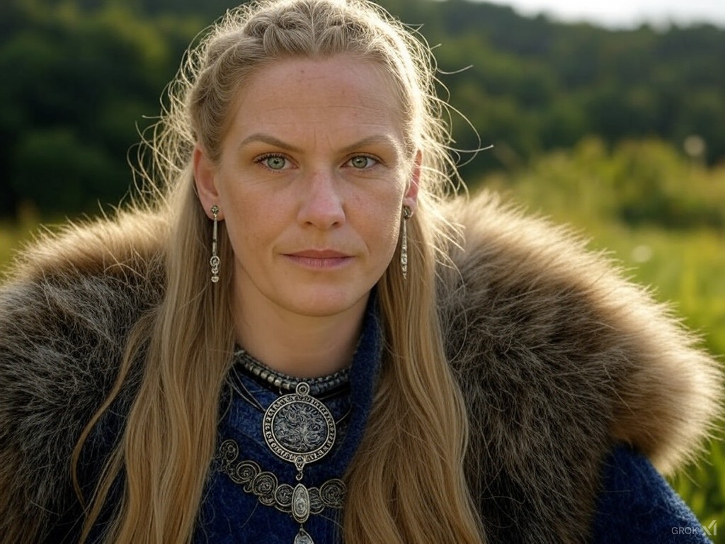 A real Viking woman in the flesh! 🛡️💪 The strength and courage of the past come to life today in a breathtaking image. Nordic warrior spirits still inspire! #Viking #Strength #History #Inspiration