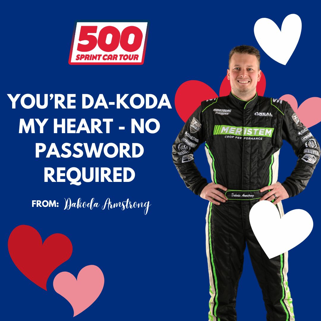 500SprintTour's tweet image. A special holiday message from the 500 Sprint Car Tour: 

Happy Valentines Day 💕