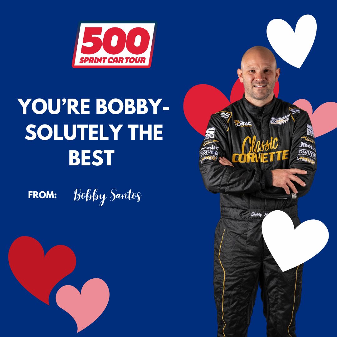 500SprintTour's tweet image. A special holiday message from the 500 Sprint Car Tour: 

Happy Valentines Day 💕