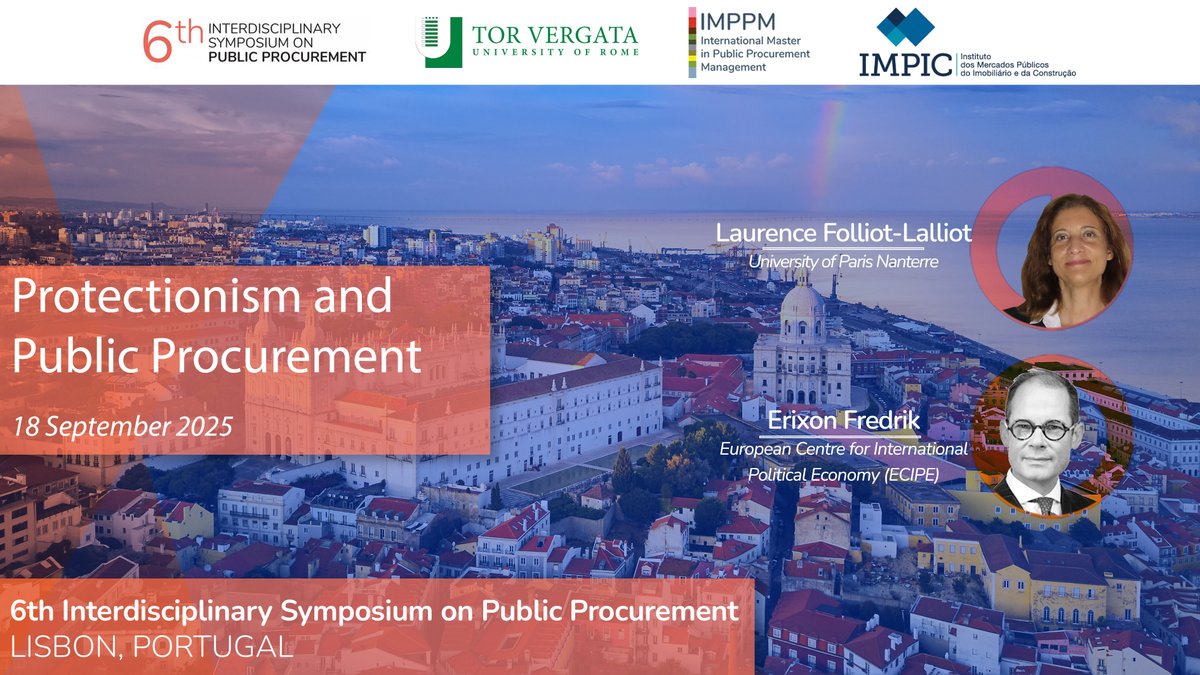 IntMasterProcurement (@masterippm) on Twitter photo 📚 Get ready to explore the #Protectionism debate in PP with two renowned experts at the #6thInterdisciplinarySymposium on PP publicprocurementsymposium.it/2025:
🌟 <a href="/ProfFoLalliot/">Laurence Folliot Lalliot</a> – <a href="/UParisNanterre/">Université Paris Nanterre</a>
🌟 <a href="/FredrikErixon/">Fredrik Erixon</a> – Director of <a href="/ECIPE/">ECIPE</a>
<a href="/GustavoPiga/">Gustavo Piga</a> <a href="/AnnalisaCaste/">Annalisa Castelli</a> 📚 Get ready to explore the #Protectionism debate in PP with two renowned experts at the #6thInterdisciplinarySymposium on PP publicprocurementsymposium.it/2025:
🌟 <a href="/ProfFoLalliot/">Laurence Folliot Lalliot</a> – <a href="/UParisNanterre/">Université Paris Nanterre</a>
🌟 <a href="/FredrikErixon/">Fredrik Erixon</a> – Director of <a href="/ECIPE/">ECIPE</a>
<a href="/GustavoPiga/">Gustavo Piga</a> <a href="/AnnalisaCaste/">Annalisa Castelli</a>