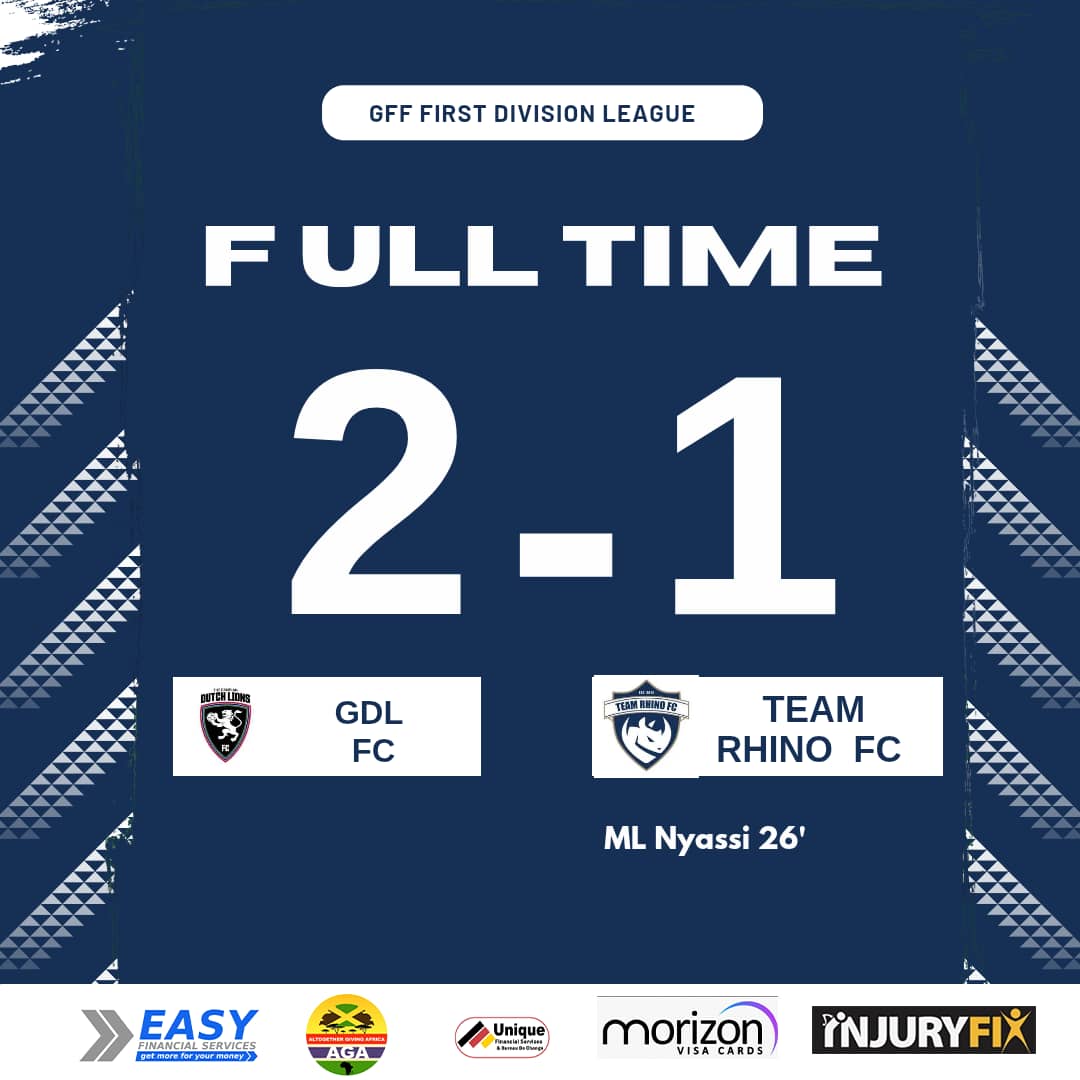 ⏰ 𝗙𝗨𝗟𝗟-𝗧𝗜𝗠𝗘: 𝗚𝗗𝗟 𝗙𝗖 𝟮-𝟭 𝗧𝗲𝗮𝗺 𝗥𝗵𝗶𝗻𝗼 𝗙𝗖

A tough battle, but we fell short against GDL FC. We take the lessons and look ahead to our next challenge. We regroup and go again in our next match.

#trfc | #LeadingTheCharge | #TogetherWeCan