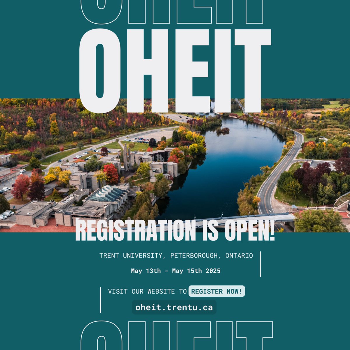 Trent_IT's tweet photo. Exciting news! 🎉 Registration for OHEIT 2025 at Trent University is now open! Join us for an incredible conference experience. Visit https://t.co/Lxrg9rzPJi to register now! 

Any questions? Email us at oheit@trentu.ca

#OHEIT2025 #Conference #TrentUniversity #RegisterNow https://t.co/65VkwxRcWJ