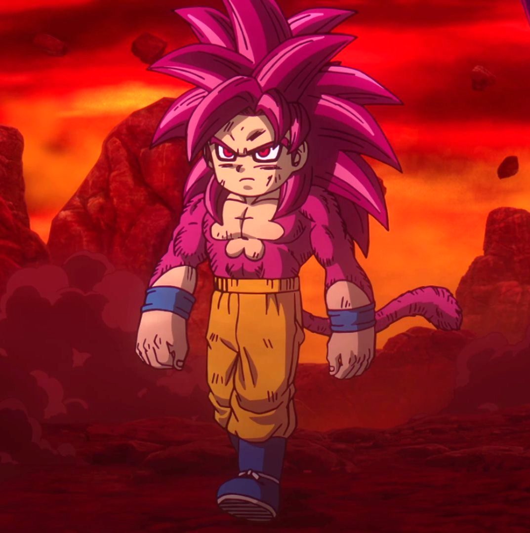La nueva transformación de Goku le da un pequeño cambio anatómico al personaje, haciendo sus manos muchos mas grandes, como las de un verdadero primate.