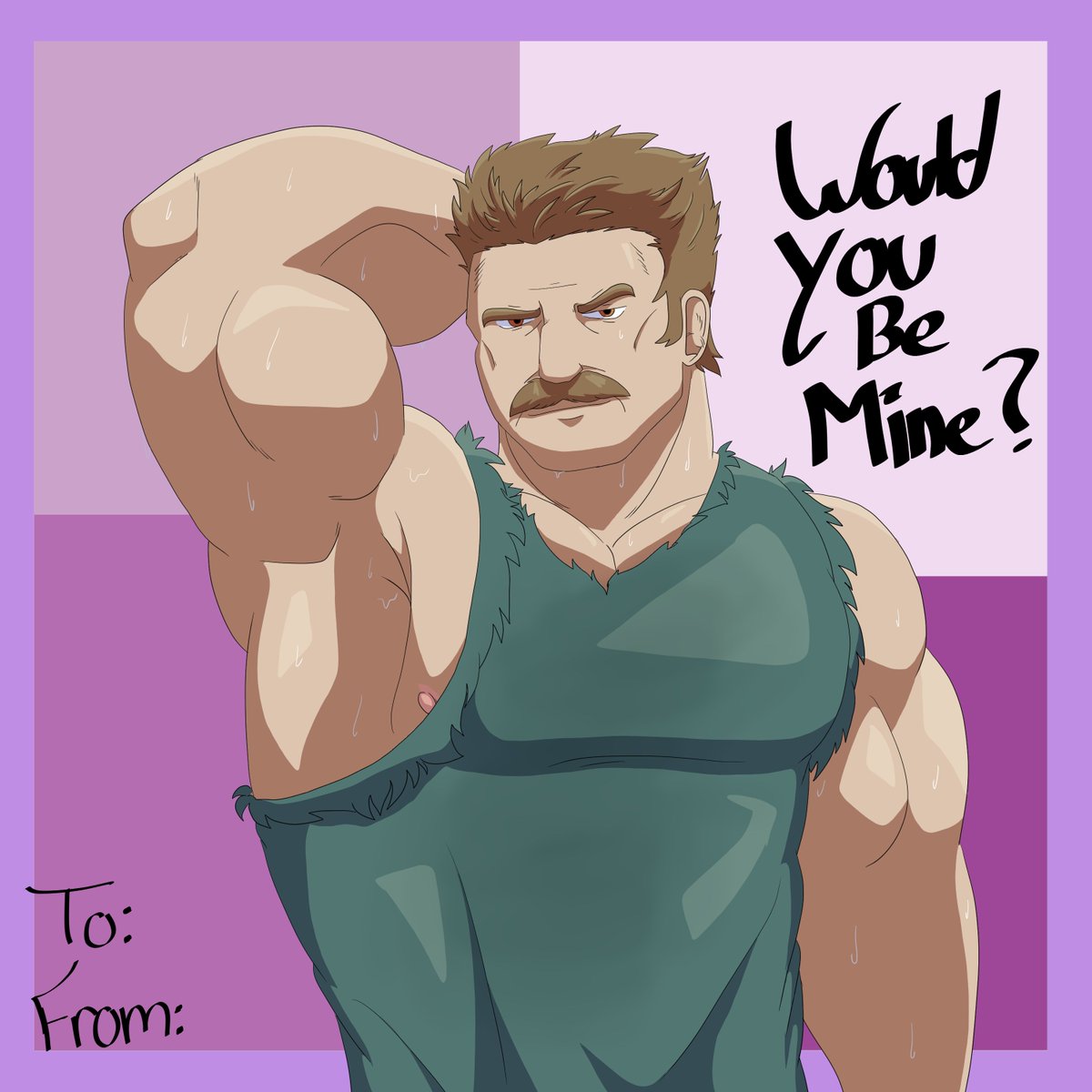 SavetheFlame_'s tweet image. random doodle turned valentine themed Bartre post-