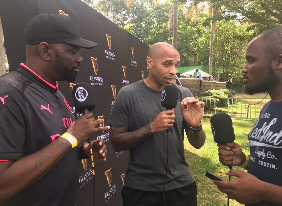 EricNjiiru's tweet photo. A couple of years ago when @GMONEYizME and I interviewed former Barcelona star Thierry Henry in Nairobi https://t.co/z6tMquD9sW