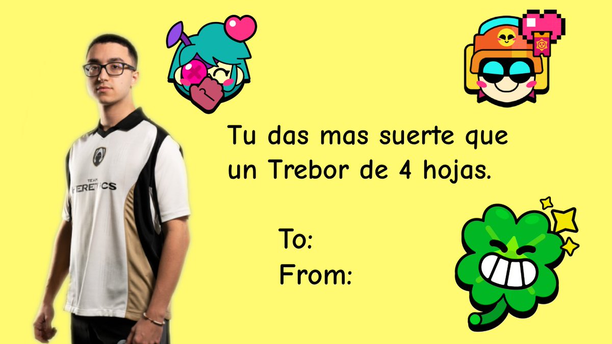 HereticsBrawl's tweet photo. Feliz San Valentín a todos! 

Aun estáis a tiempo de enviar a la persona que os gusta una de las siguientes tarjetas de amor para jugar esta noche un Duo Showdown con ella. https://t.co/OUyi2n2QER